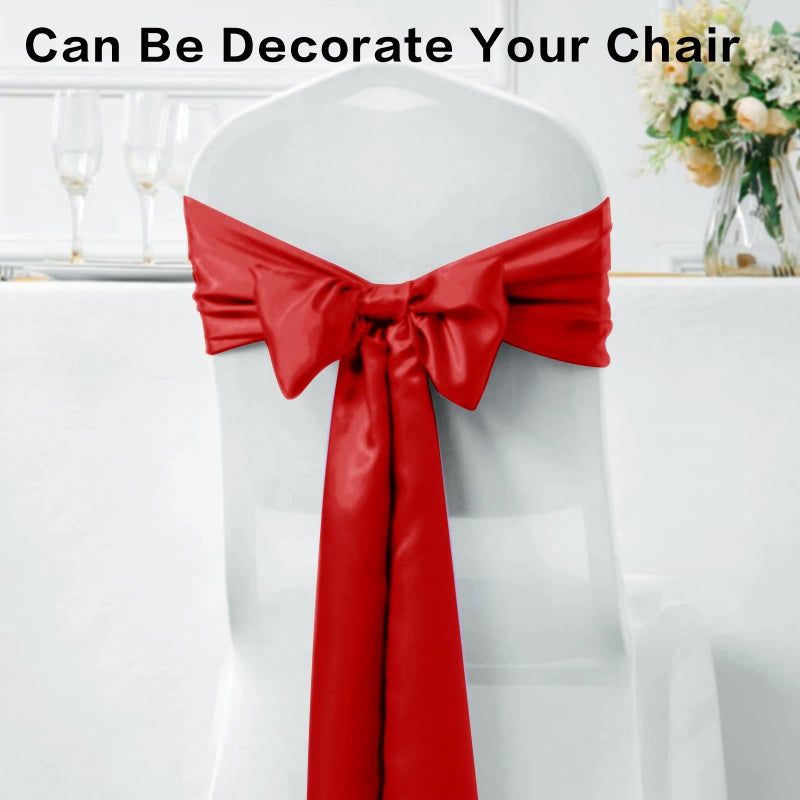 GFCC Pack of 10 Red Satin Table Runner 12 x 108 Inches for Wedding Party Events Decoration - Image 4